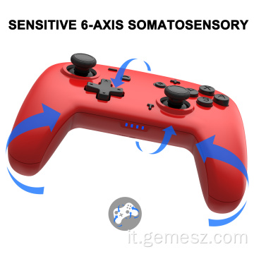 Controller per PC rosso con retroilluminazione a LED Wireless